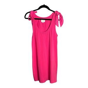Sundays Pink Tank Dress w Bow Detail and Scoop Neckline Size Small